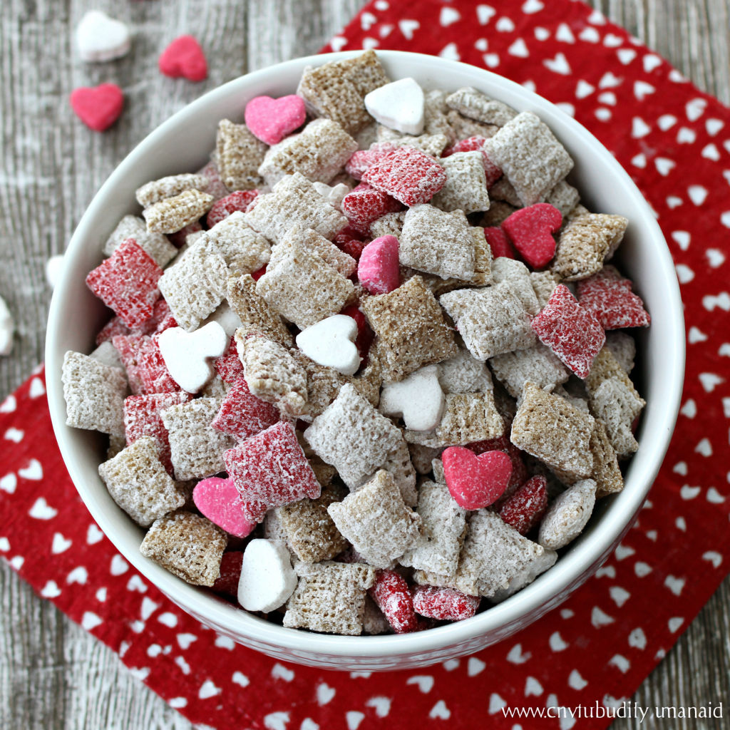 A bowl of cereal with hearts on it.