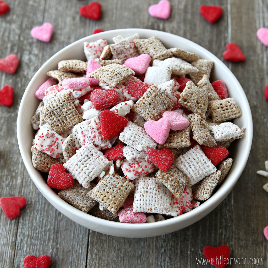 A bowl of cereal with hearts on it.