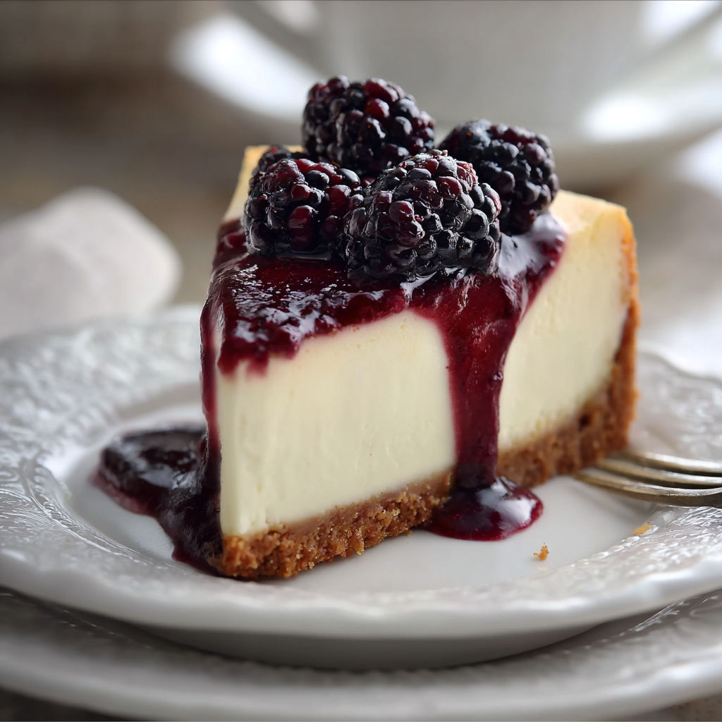 A slice of cheesecake with berries on top.