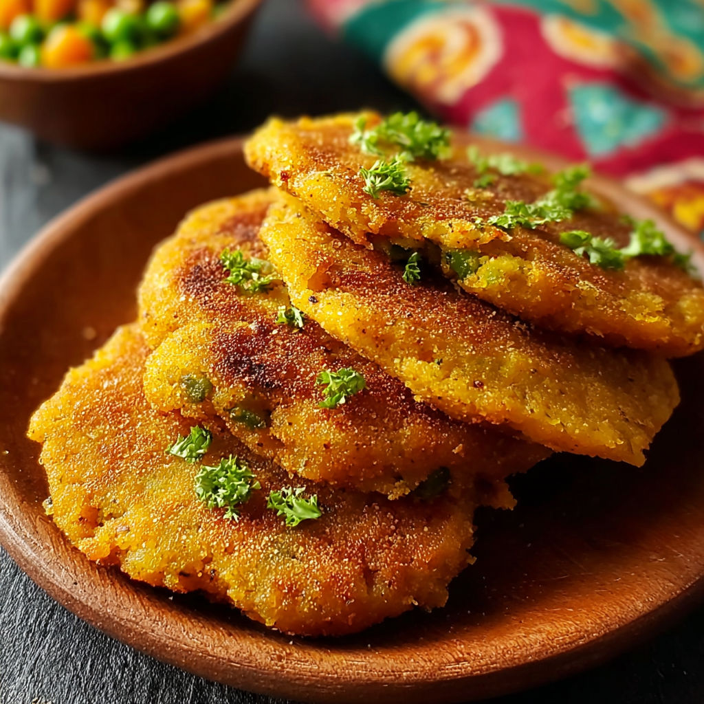 A stack of pancakes with green toppings.