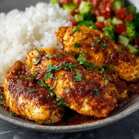 A plate of food with rice, broccoli, and chicken.