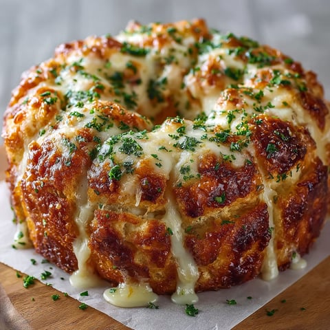 A close up of a chicken Alfredo monkey bread.
