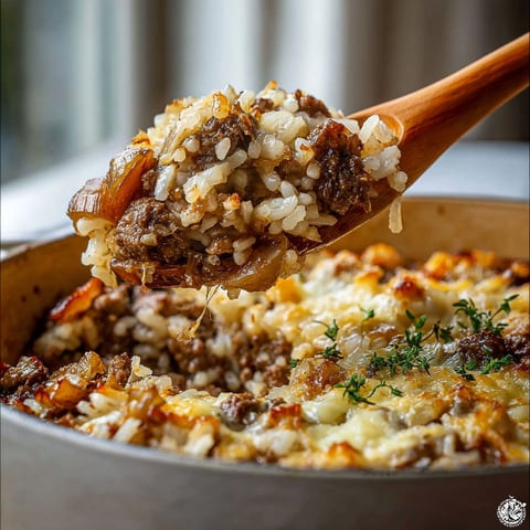 A spoon is in a bowl of food.