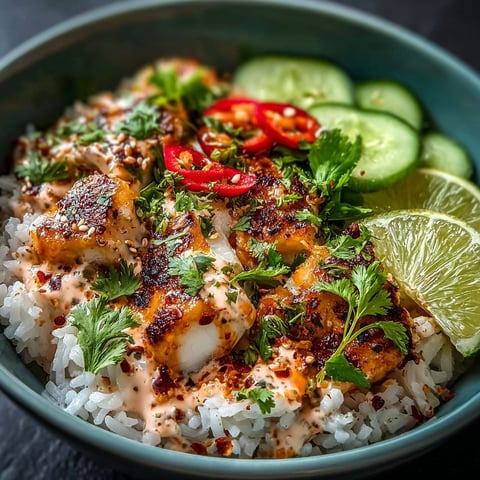 A bowl of bang bang chicken with rice and vegetables.