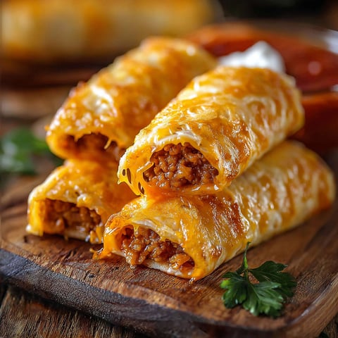 A plate of cheesy taco sticks.