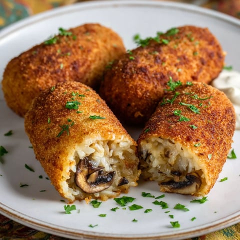 A plate of food with mushrooms and sauerkraut.