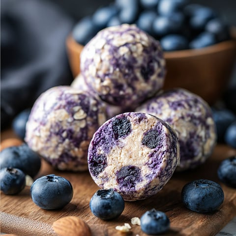 Blueberry Cheesecake Protein Bites.