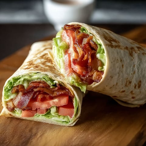 A gourmet BLT wrap with a secret sauce.