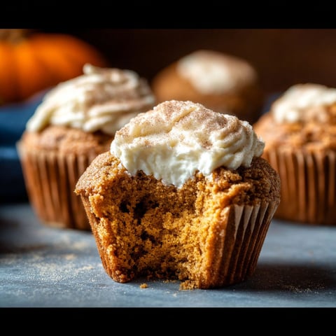 A muffin with cream cheese and pumpkin.