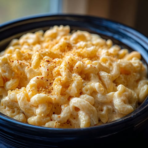 A bowl of mac and cheese.