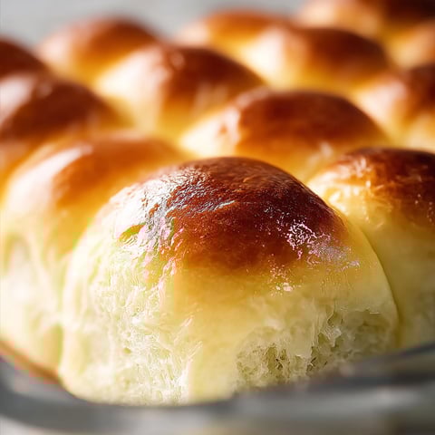 A plate of dinner rolls.