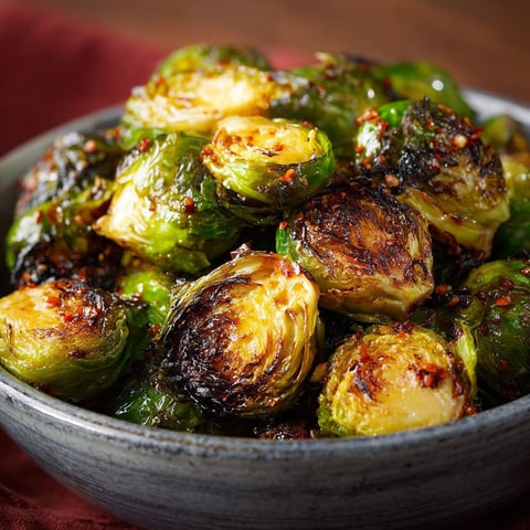 A bowl of roasted Brussels sprouts.