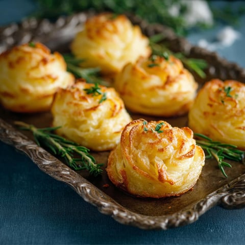 A plate of Duchess Potatoes.