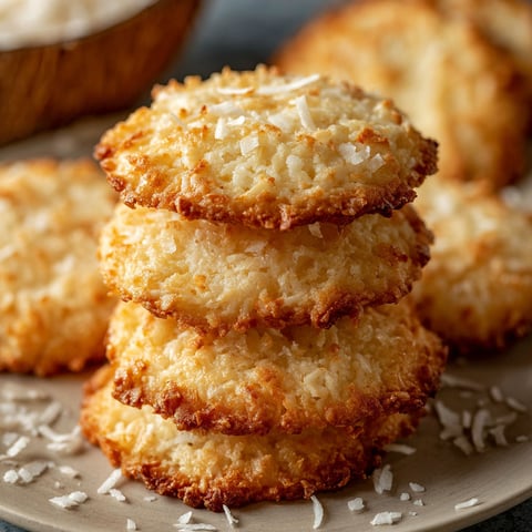 A stack of chewy coconut cookies.
