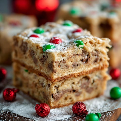 Gooey Christmas cookie bars.