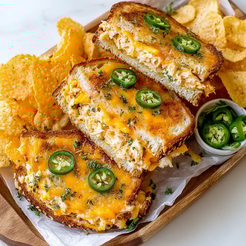 A sandwich with jalapenos on top.