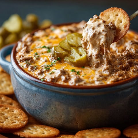 A crockpot filled with a big mac dip.
